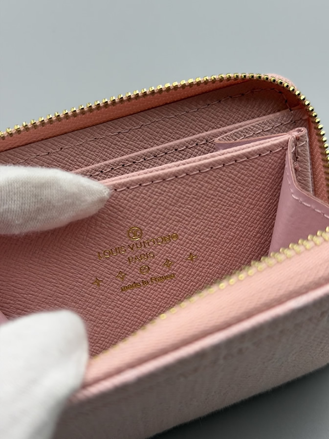ルイヴィトン 二つ折り財布 モノグラム デニム ピンク ジッピー コインパース M82957 - 画像 (6)