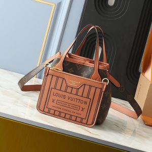 ルイヴィトン モノグラム ハンドバッグ ポーチ付き ブラウン M12061