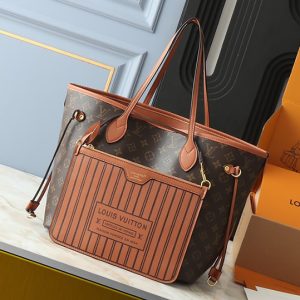 ルイヴィトン ネヴァーフルMM モノグラム ハンドバッグ ポーチ付き ブラウン M12061