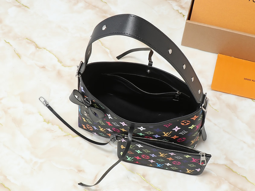 ルイヴィトン モノグラム マルチカラー ハンドバッグ シルバー金具 M13661 - 画像 (9)