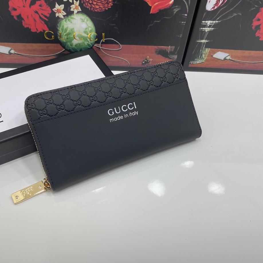 グッチ GUCCI GGエンボス ラウンドファスナー長財布 ブラック G6131 - 画像 (2)