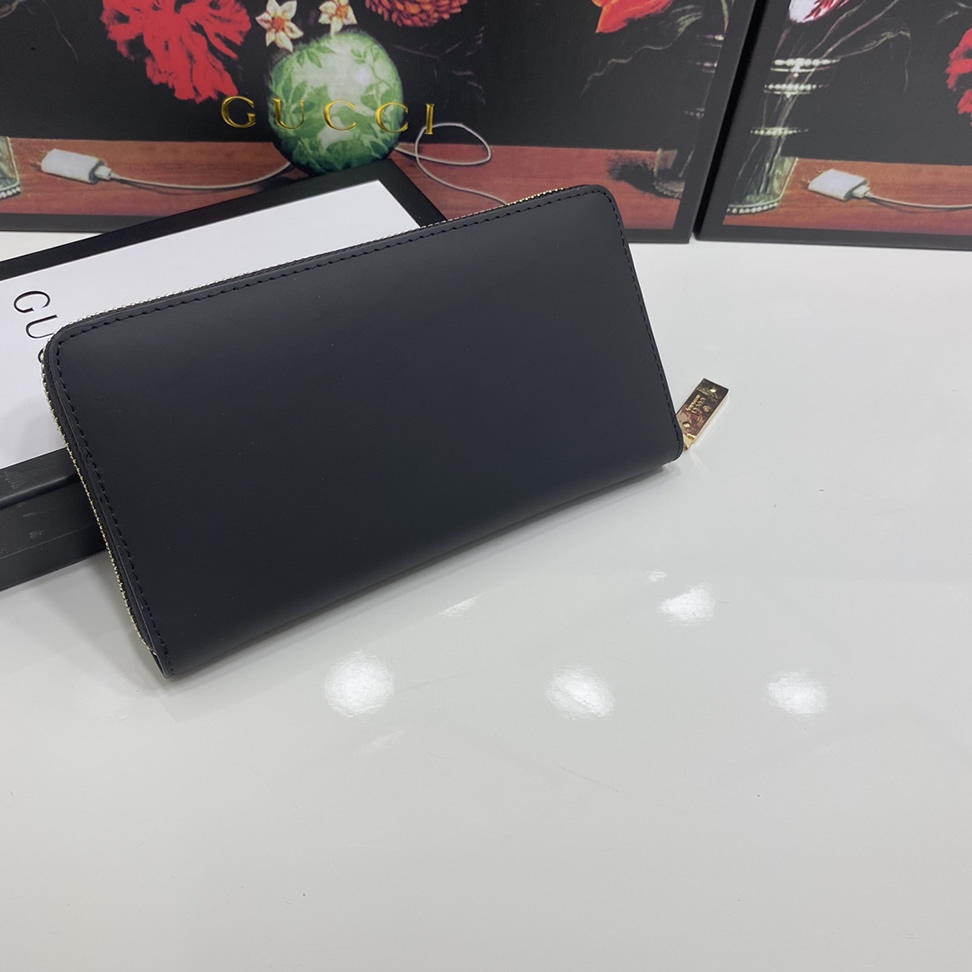 グッチ GUCCI GGエンボス ラウンドファスナー長財布 ブラック G6131 - 画像 (3)