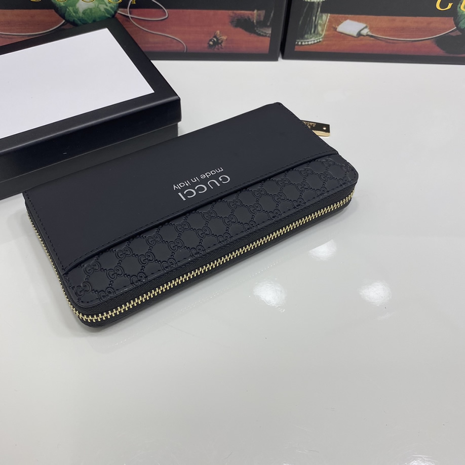 グッチ GUCCI GGエンボス ラウンドファスナー長財布 ブラック G6131 - 画像 (5)