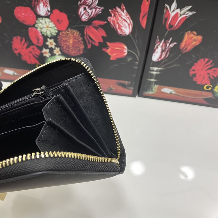 グッチ GUCCI GGエンボス ラウンドファスナー長財布 ブラック G6131 - 画像 (9)