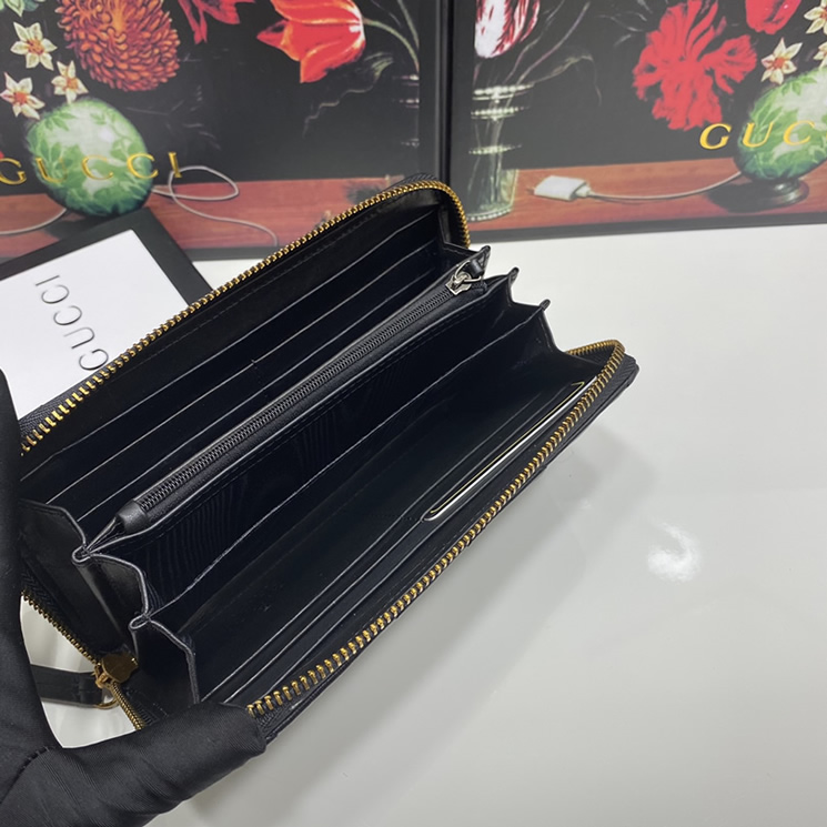 グッチ GGマーモント キルティング長財布 ブラック G6139 - 画像 (8)