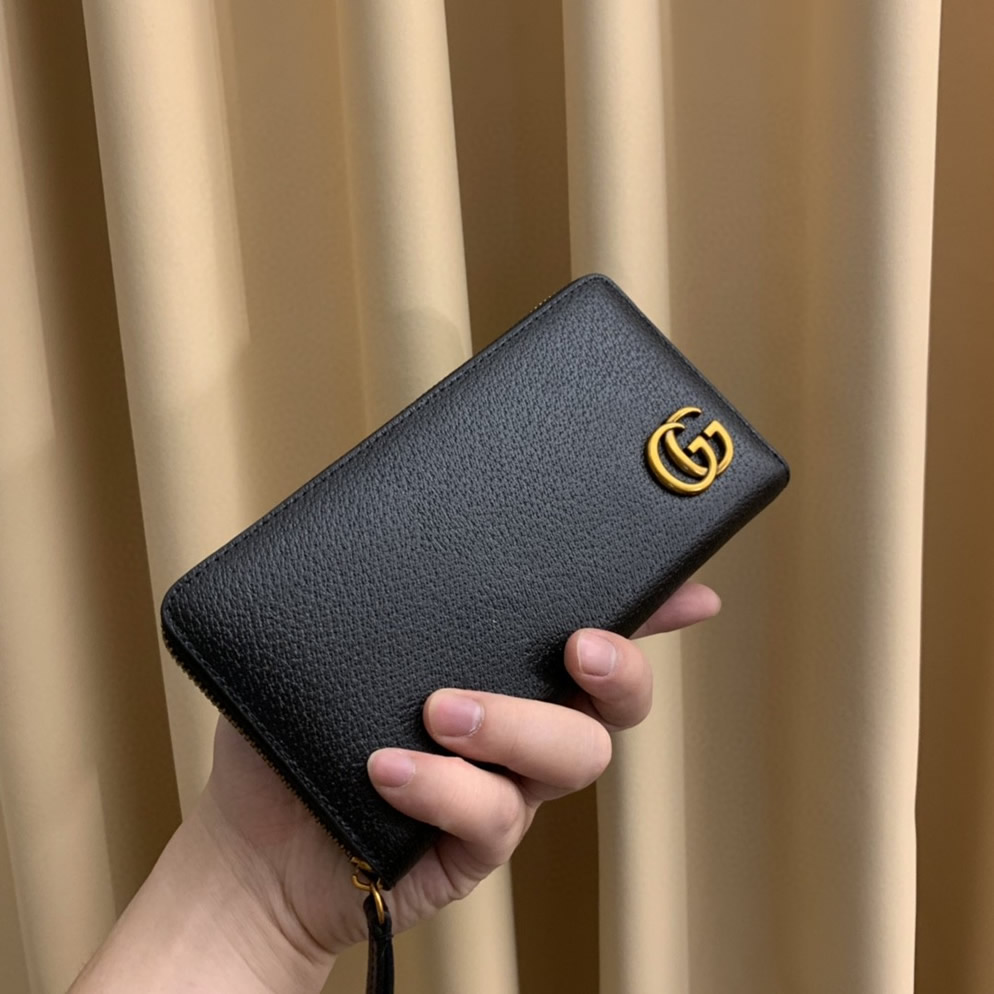 グッチ GGマーモント ラウンドファスナー長財布 ブラック Gucci 6028