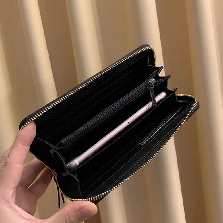 グッチ ロゴプリント ラウンドファスナー長財布 ブラック Gucci6024 - 画像 (9)