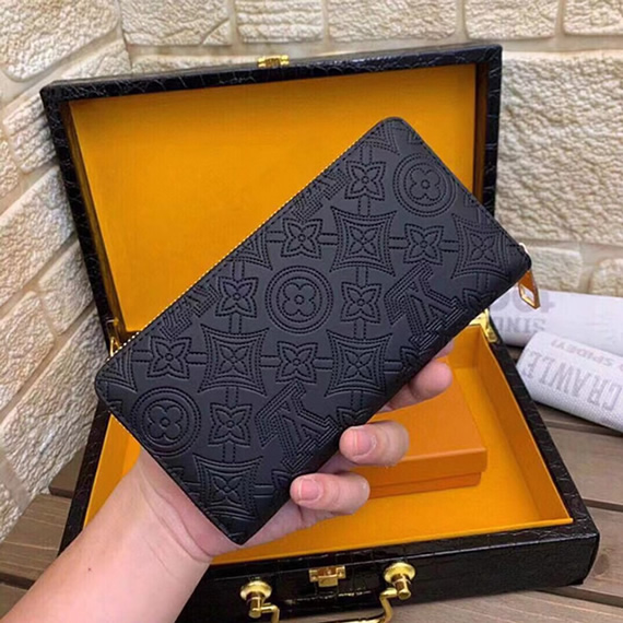 ルイ・ヴィトン モノグラム・エンボス ジッピーウォレット ブラック lv004 - 画像 (2)