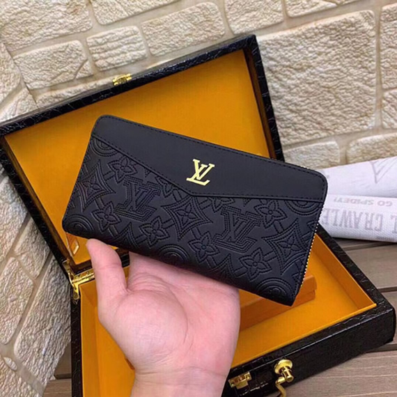 ルイ・ヴィトン モノグラム・エンボス ジッピーウォレット ブラック lv004 - 画像 (3)