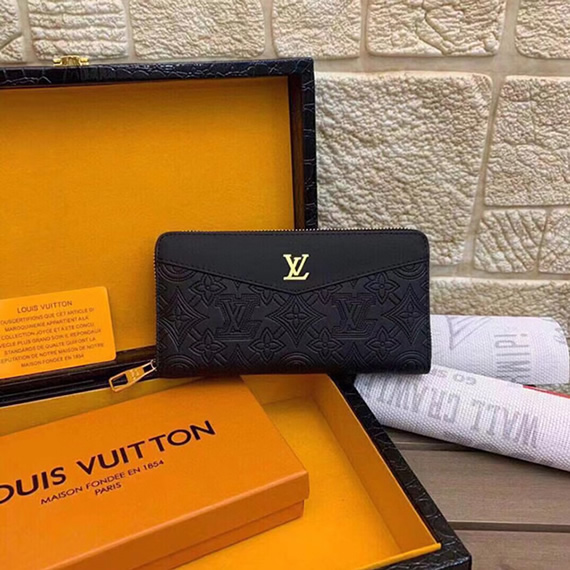 ルイ・ヴィトン モノグラム・エンボス ジッピーウォレット ブラック lv004 - 画像 (4)