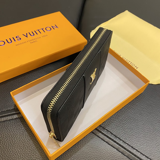 ルイ・ヴィトン ダミエ エンボス ジッピーウォレット ブラック lv005 - 画像 (2)