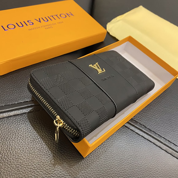 ルイ・ヴィトン ダミエ エンボス ジッピーウォレット ブラック lv005 - 画像 (3)