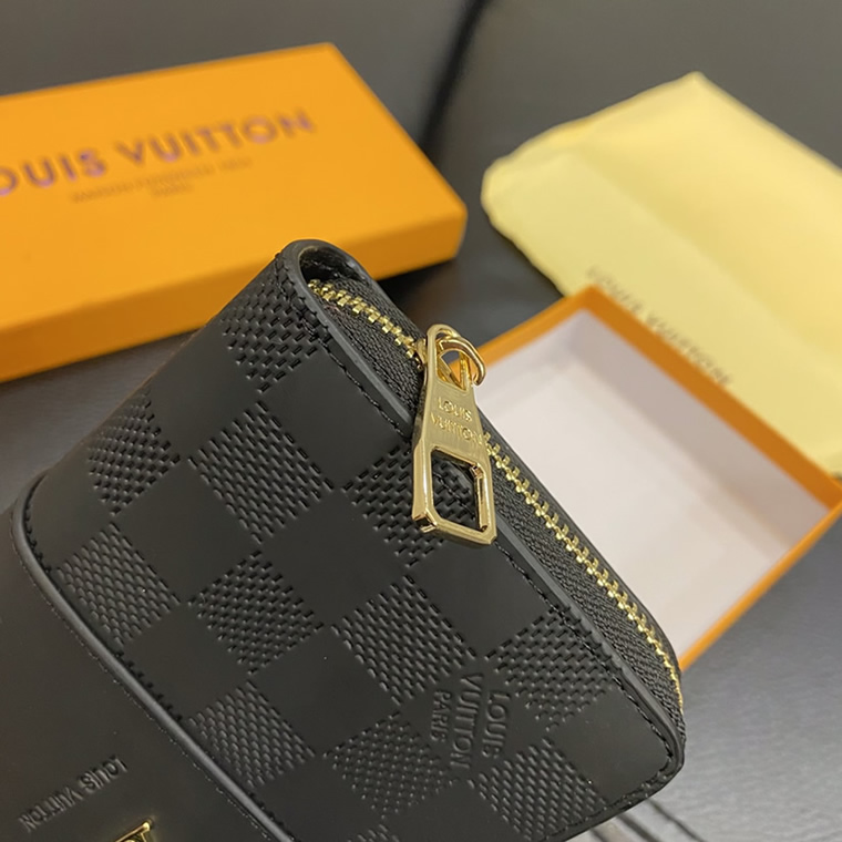 ルイ・ヴィトン ダミエ エンボス ジッピーウォレット ブラック lv005 - 画像 (4)