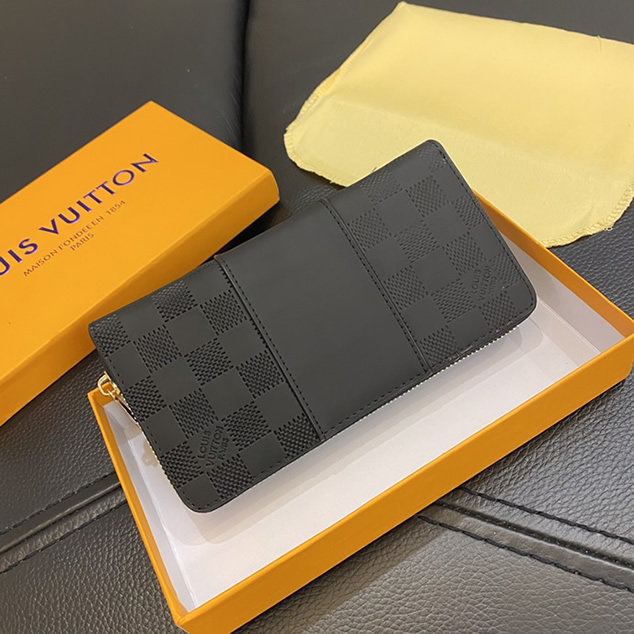 ルイ・ヴィトン ダミエ エンボス ジッピーウォレット ブラック lv005 - 画像 (5)