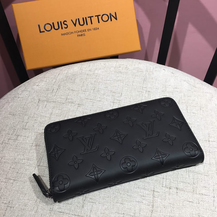 ルイ・ヴィトン モノグラム・エンボス ジッピーウォレット ブラック lv006 - 画像 (3)