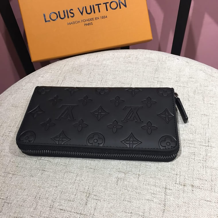 ルイ・ヴィトン モノグラム・エンボス ジッピーウォレット ブラック lv006 - 画像 (4)