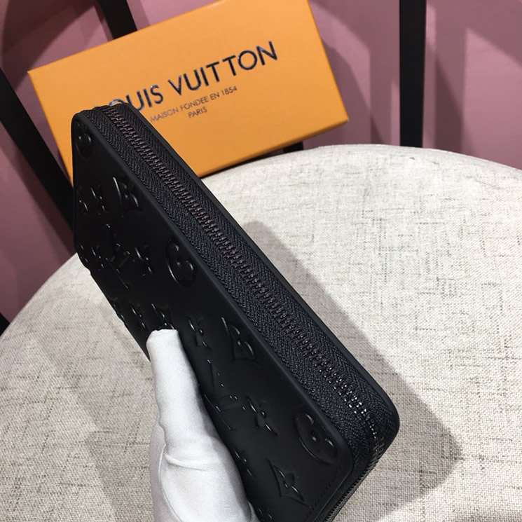 ルイ・ヴィトン モノグラム・エンボス ジッピーウォレット ブラック lv006 - 画像 (6)