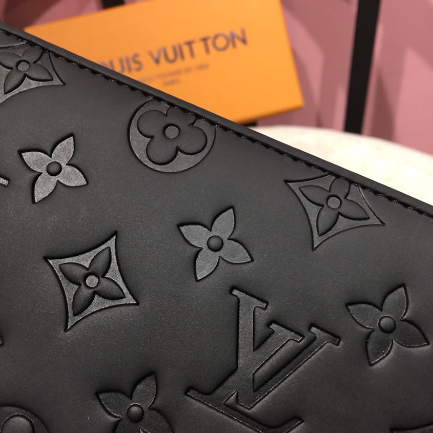 ルイ・ヴィトン モノグラム・エンボス ジッピーウォレット ブラック lv006 - 画像 (7)