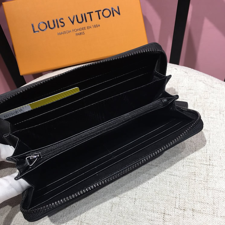ルイ・ヴィトン モノグラム・エンボス ジッピーウォレット ブラック lv006 - 画像 (8)