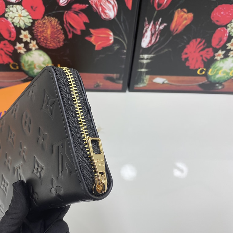 ルイ・ヴィトン モノグラム・エンボス ジッピーウォレット ブラック Lv6128 - 画像 (7)
