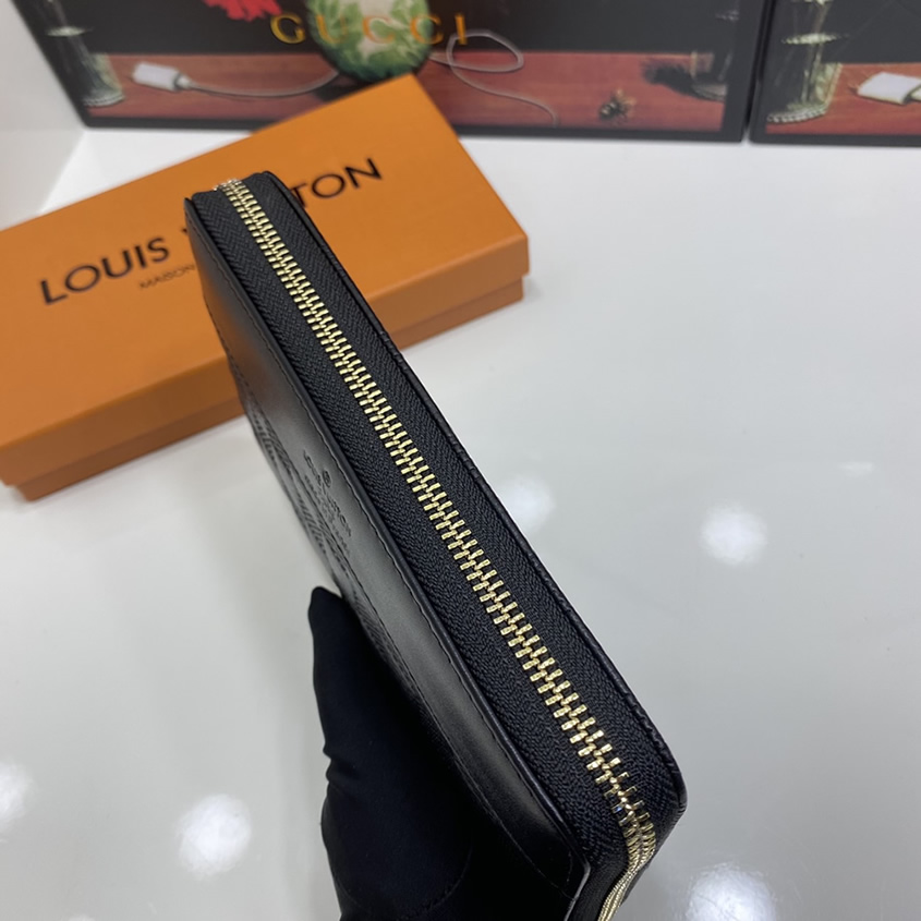 ルイ・ヴィトン ダミエ エンボス ジッピーウォレット ブラック L6130 - 画像 (6)