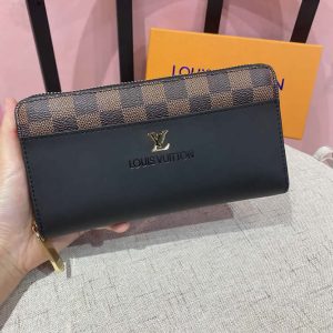 ルイ・ヴィトン ダミエ×レザー ジッピーウォレット LV6121