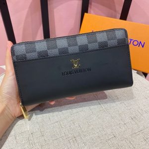 ルイ・ヴィトン ダミエ・グラフィット×レザー ジッピーウォレット LV6124