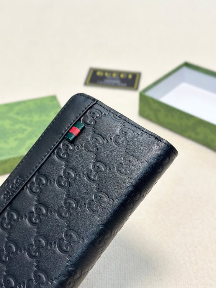 グッチ GGエンボス ラウンドファスナー長財布 ブラック guc002 - 画像 (5)