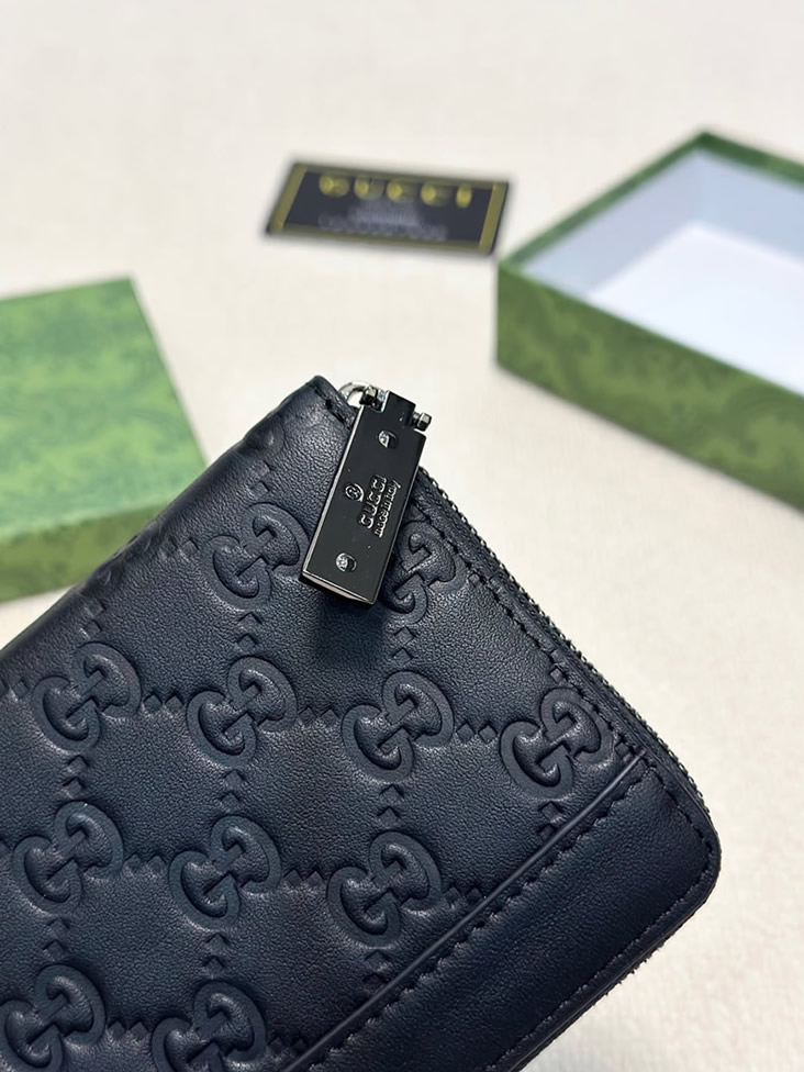 グッチ GGエンボス ラウンドファスナー長財布 ブラック guc002 - 画像 (6)