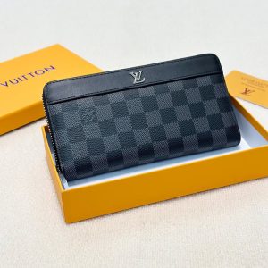 ルイ・ヴィトン ダミエ・グラフィット×レザー ジッピーウォレット lvc005