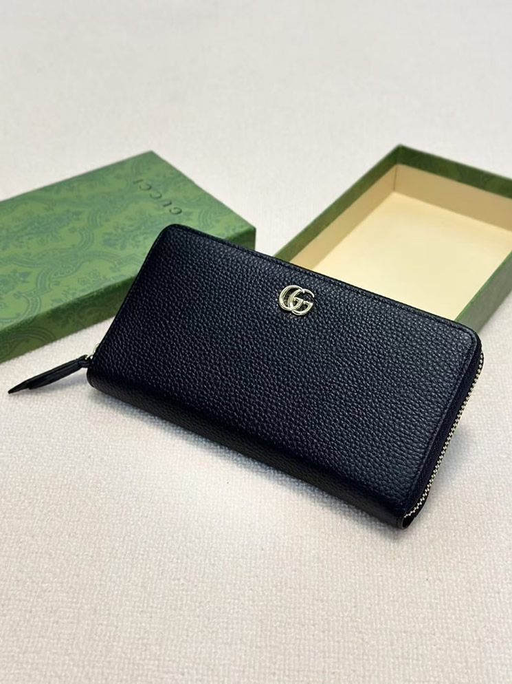 グッチ GGマーモント ラウンドファスナー長財布 ブラック guc007 - 画像 (4)