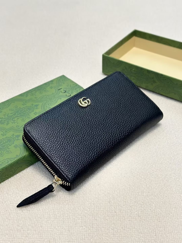 グッチ GGマーモント ラウンドファスナー長財布 ブラック guc007 - 画像 (6)