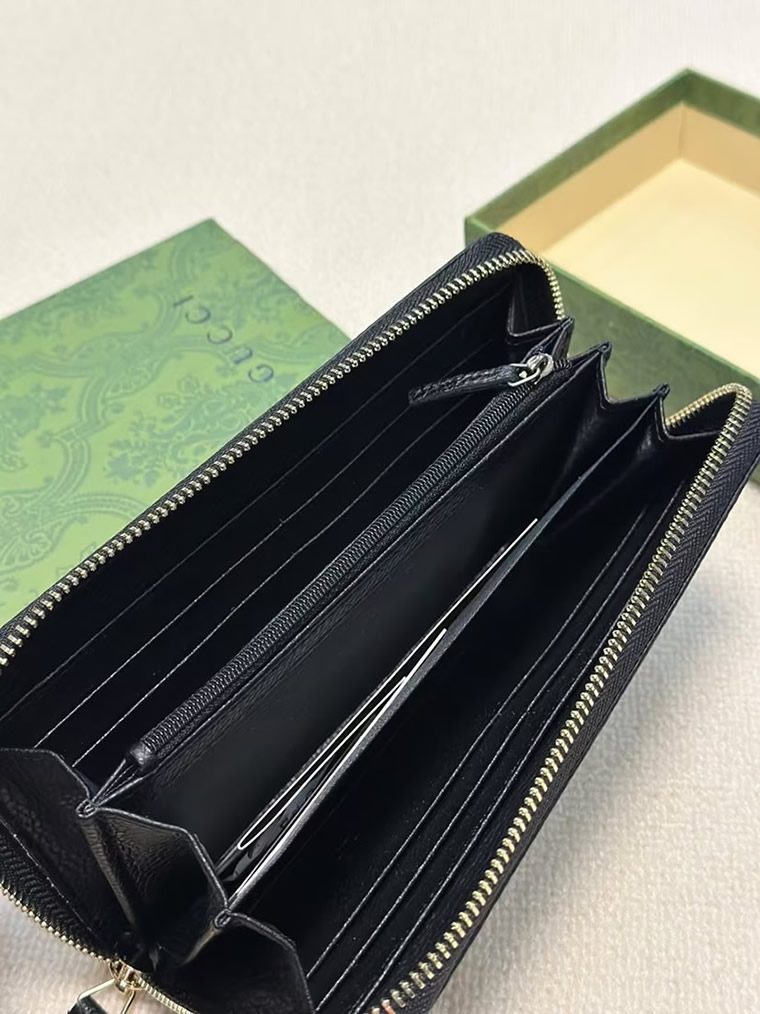 グッチ GGマーモント ラウンドファスナー長財布 ブラック guc007 - 画像 (9)