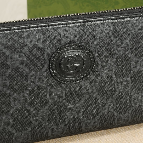 グッチ GGスプリーム キャンバス ラウンドファスナー長財布 ブラック guc008 - 画像 (6)