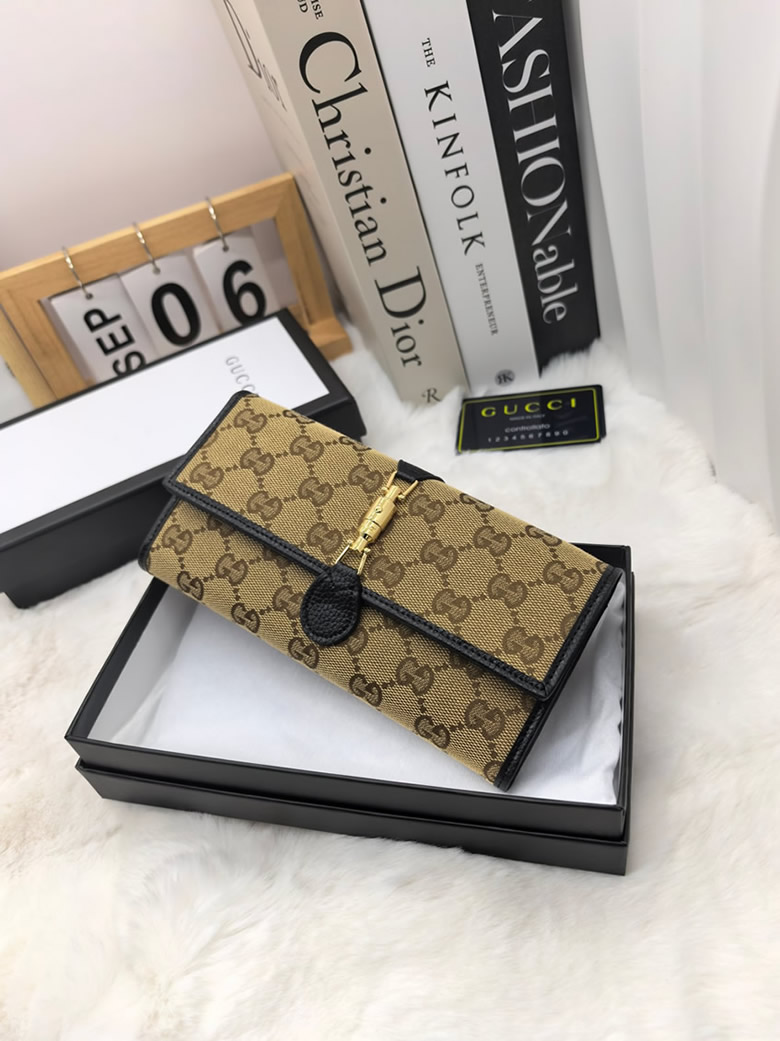 グッチ ジャッキー 1961 GGスプリーム コンチネンタルウォレット 8701 - 画像 (3)