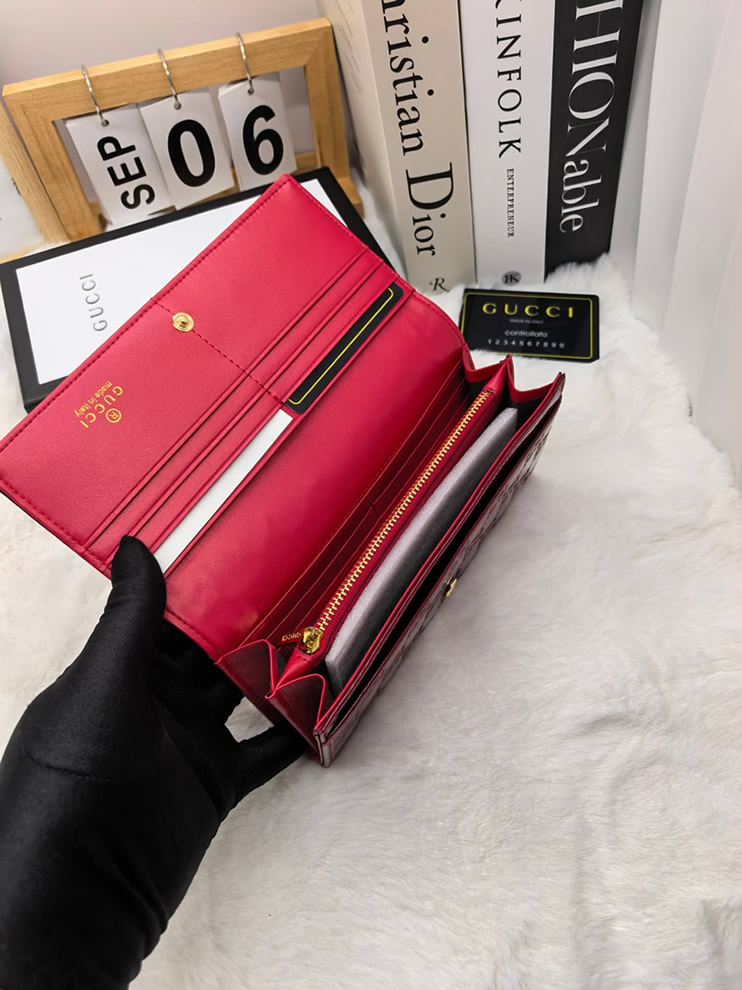 グッチ ホースビット 1955 パテントレザー コンチネンタルウォレット 8703 - 画像 (8)