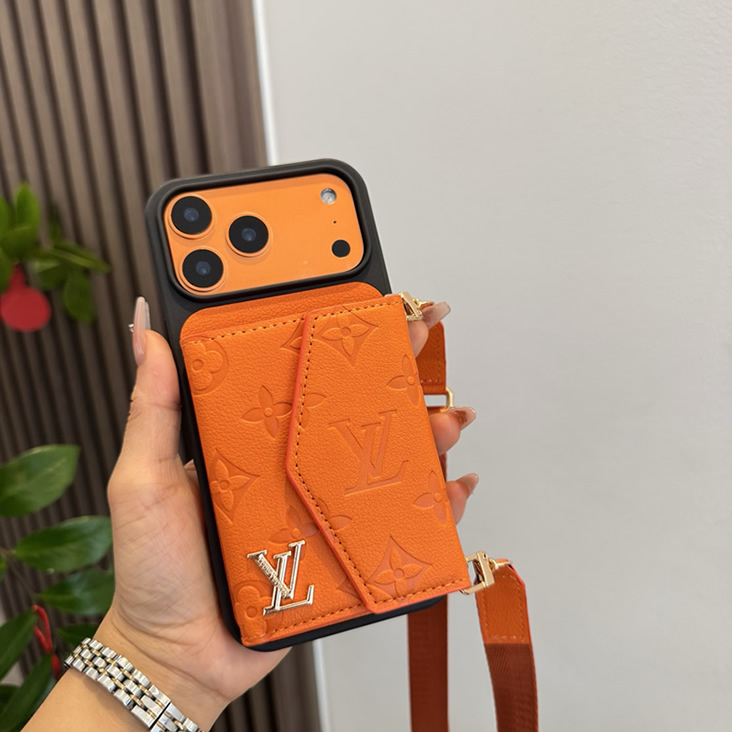 ルイ・ヴィトン iPhone用 モノグラム・エンボス レザー フォンケース(オレンジ) IP039 - 画像 (4)