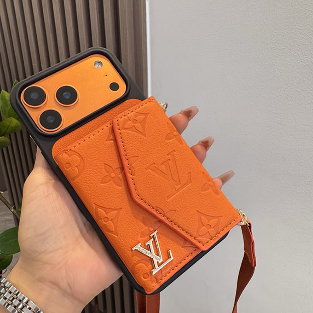 ルイ・ヴィトン iPhone用 モノグラム・エンボス レザー フォンケース(オレンジ) IP039 - 画像 (6)