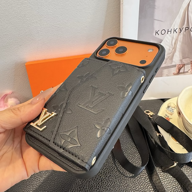 ルイ・ヴィトン iPhone用 モノグラム・エンボス レザー フォンケース(ブラック) IP040 - 画像 (6)