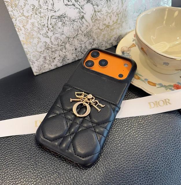 ディオール iPhone用 キルティングレザー フォンケース(ブラック) IP052 - 画像 (8)