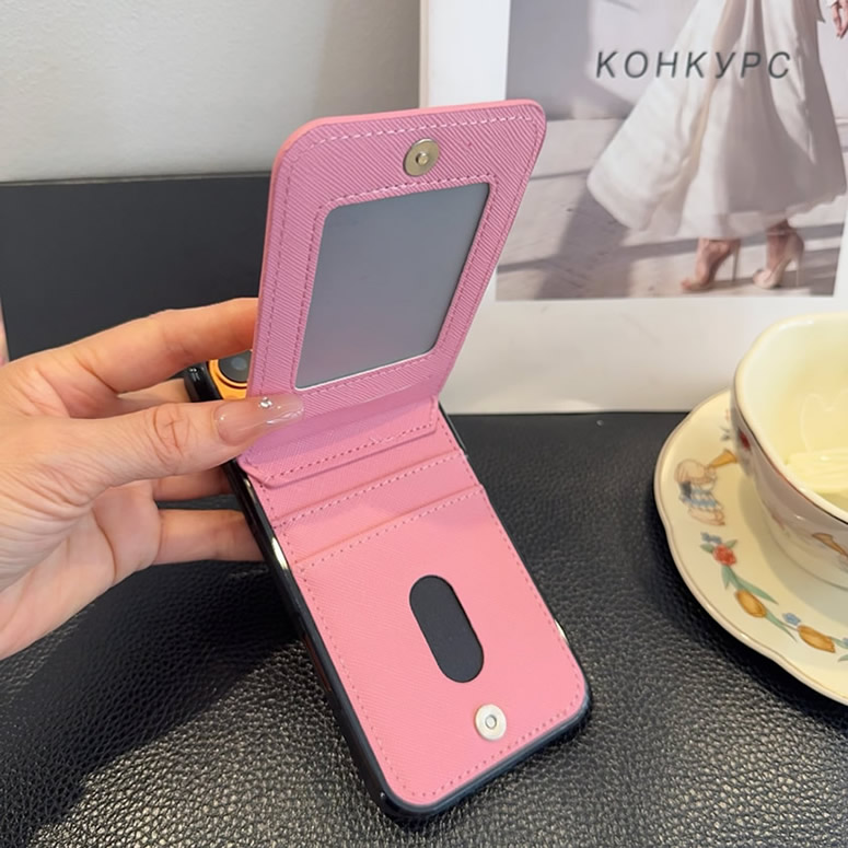 プラダ iPhone用 サフィアーノレザー フォンケース(ピンク) IP053 - 画像 (5)