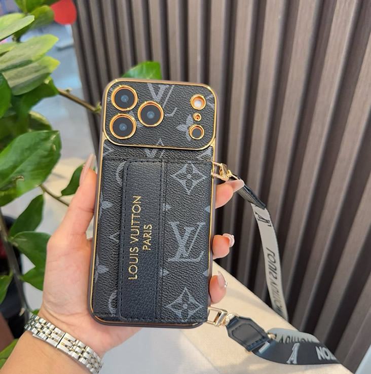 ルイ・ヴィトン iPhone用 モノグラム・エクリプス フォンケース(ストラップ付き)IP064