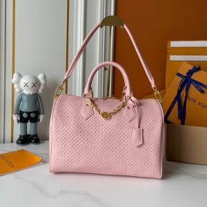 ルイ・ヴィトン スピーディ・バンドリエール マイクロモノグラム パーフォレーション ピンク M28522