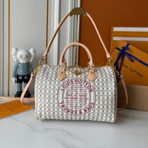 ルイ・ヴィトン スピーディ・バンドリエール トランクス&バッグ ストライプ ベージュ M28666