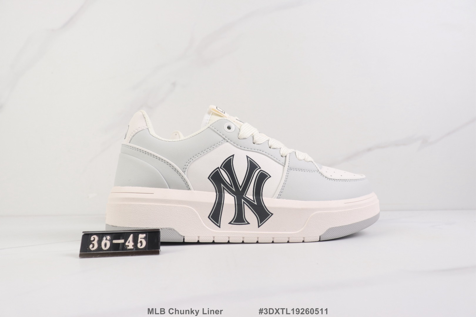 MLB チャンキーライナー ニューヨーク・ヤンキース ホワイト×グレー shoes297