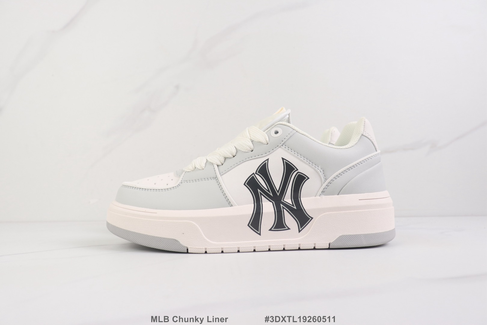 MLB チャンキーライナー ニューヨーク・ヤンキース ホワイト×グレー shoes297 - 画像 (3)