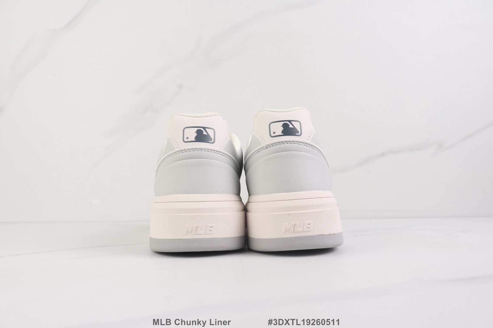 MLB チャンキーライナー ニューヨーク・ヤンキース ホワイト×グレー shoes297 - 画像 (4)