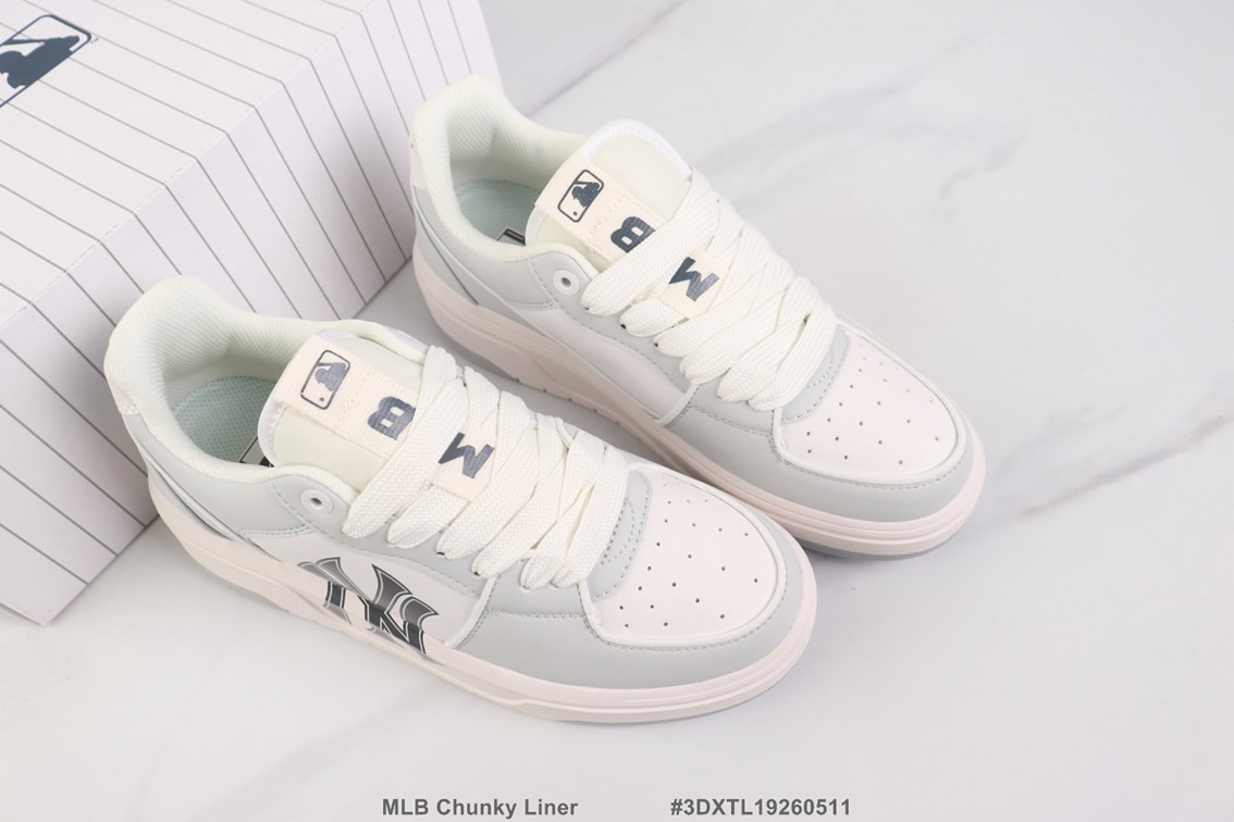 MLB チャンキーライナー ニューヨーク・ヤンキース ホワイト×グレー shoes297 - 画像 (6)