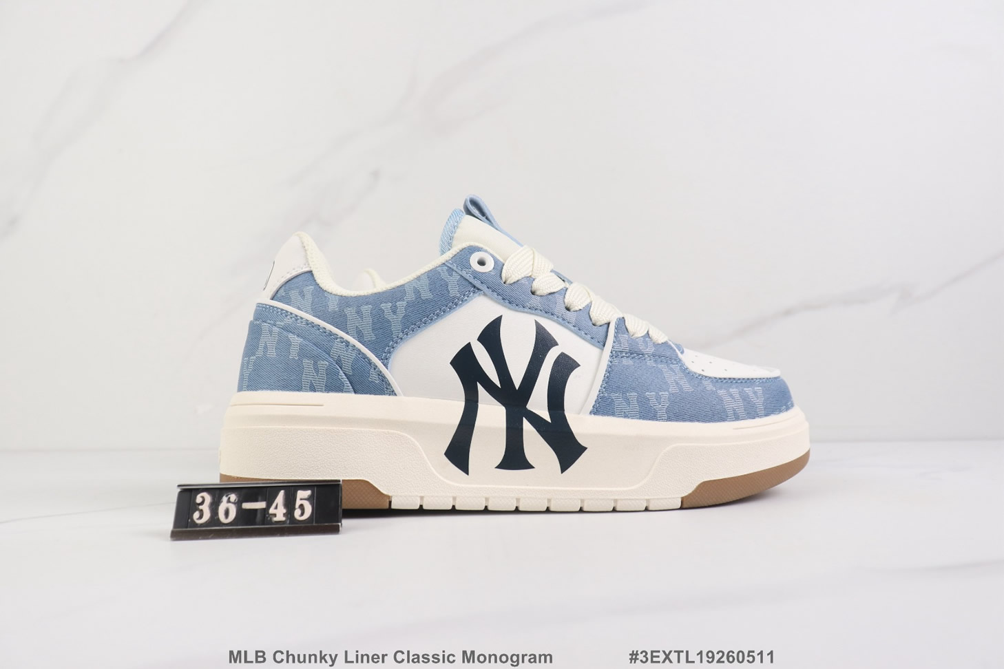 MLB チャンキーライナー クラシック・モノグラム デニムブルー shoes298