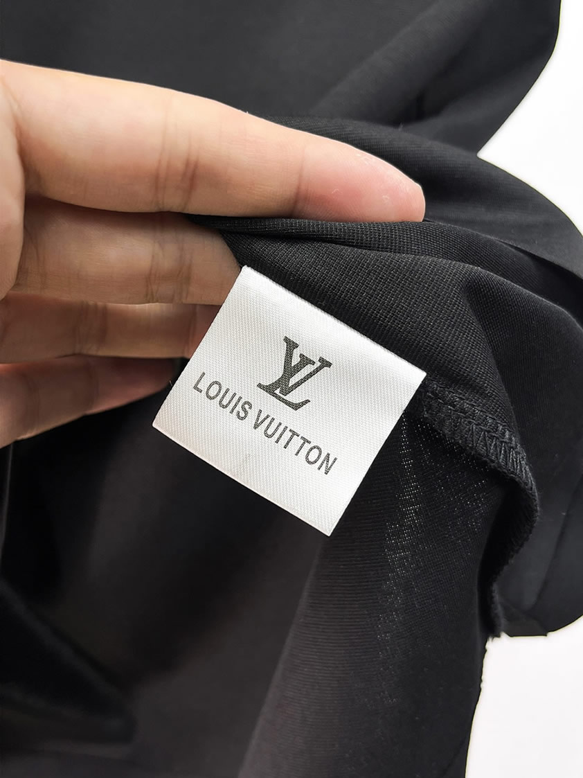 ルイ・ヴィトン モノグラムカラー コットン ポロシャツ ブラック FS172 - 画像 (8)